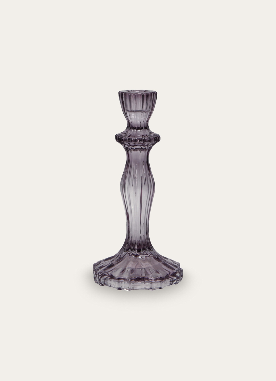 BOUGEOIR EN VERRE ESPRIT CHANDELIER PARME