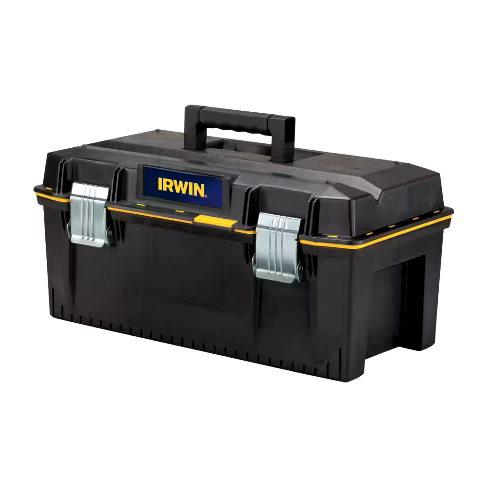 Irwin Portable Structural Foam Tool Box w/ Removable Tray, Black, 23-in