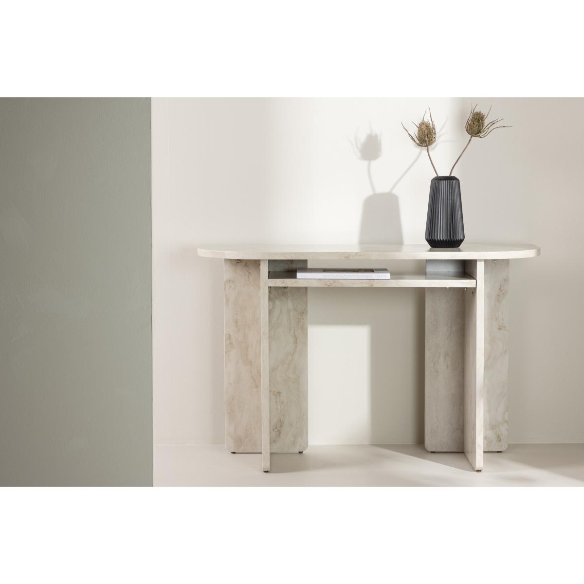 Svea - Carlo sidetable - 120 cm - marmerlook
