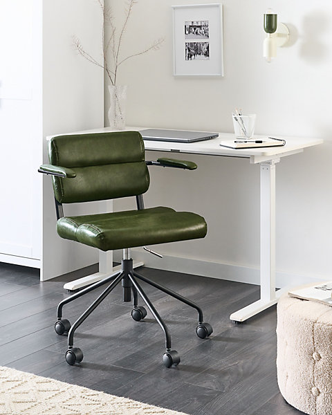 Chaise de bureau CANDOR Cuir PU Vert foncé