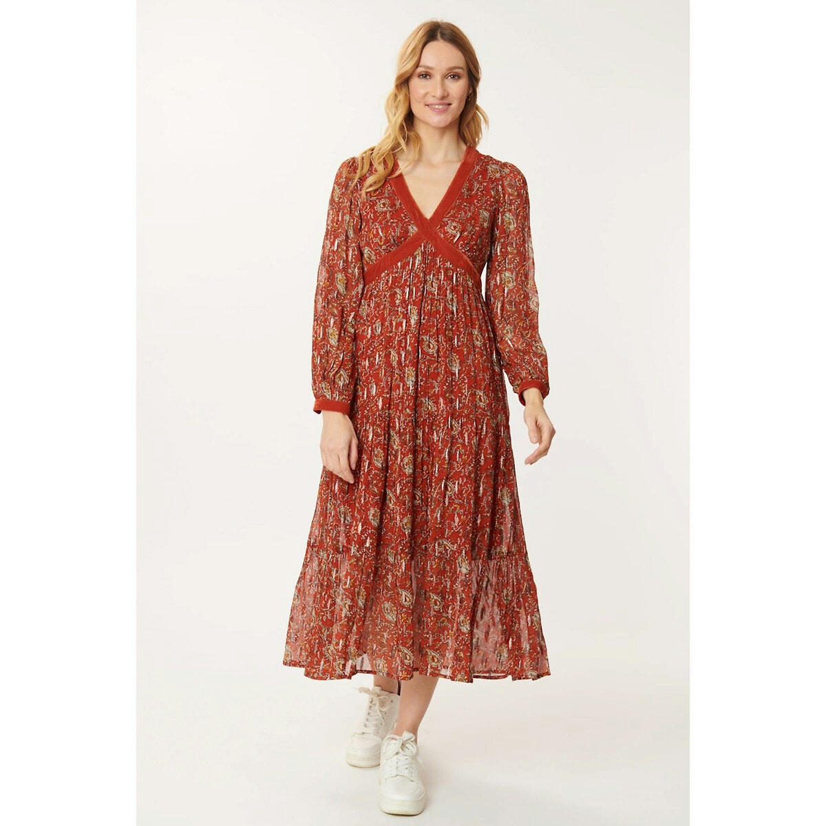 Robe  midi Amanda en voile doublé