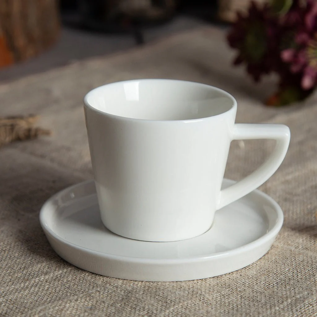 Chávena de Café com Pires 105 ml BRIGHT WHITE