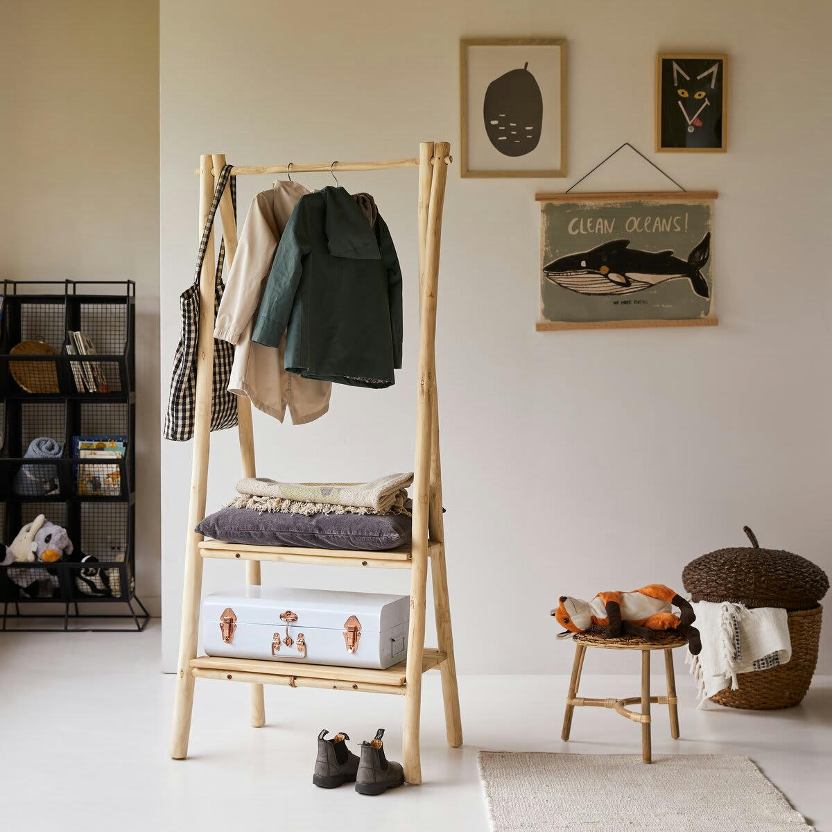 KILIM - Portant enfant en teck massif