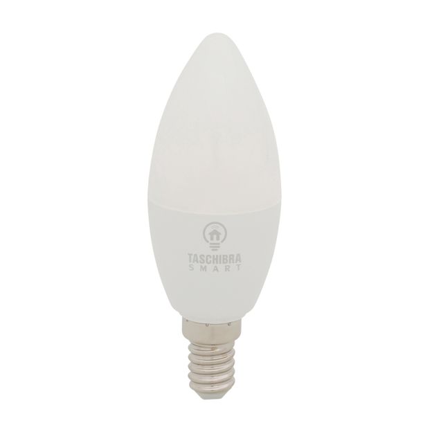 LÂMPADA VELA INTELIGENTE RGB E14 E27 6W 127 220V TASCHIBRA