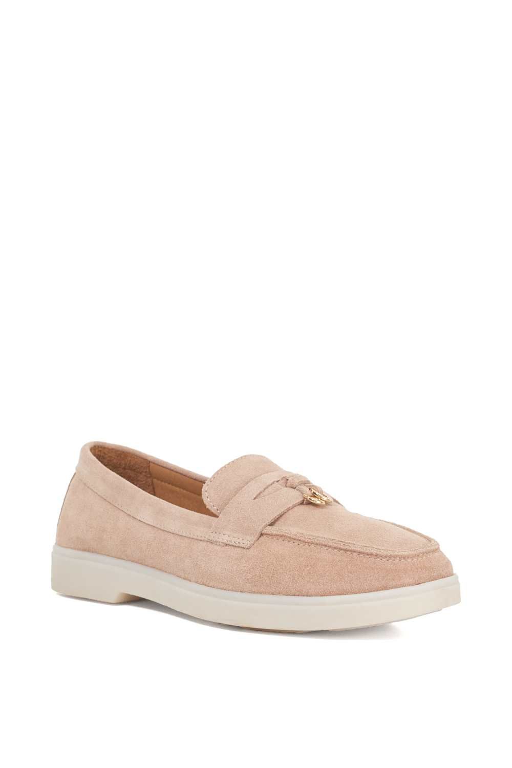 Dune London Wide Fit 'Grinning' Suede Loafers