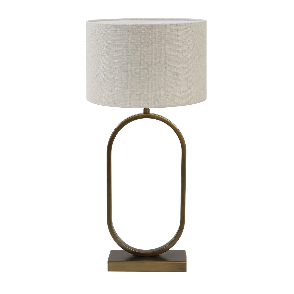 Light & Living tafellamp Jamiri/Livigno - ant. brons, naturel - 30x30x67cm