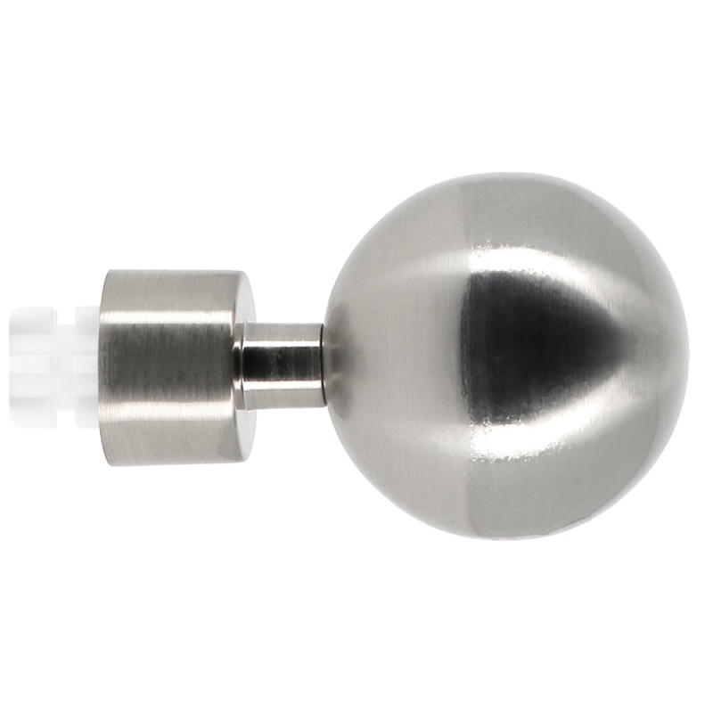 Embout de fermeture pour tringle en métal Horizon Easy Fix Boule chrome Ø 20 mm 2 pièces MOBOIS
