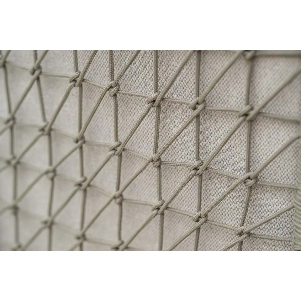 Venice dining fauteuil - carbon black - rope taupe - desert sand