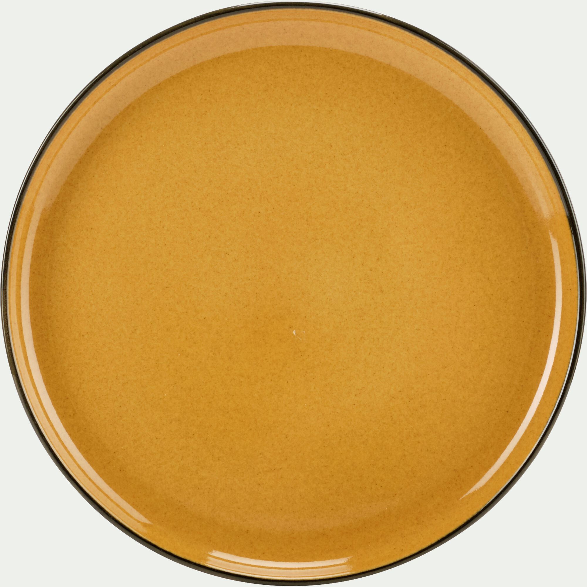 OLIVA - Assiette à dessert en grès D22,2cm - jaune