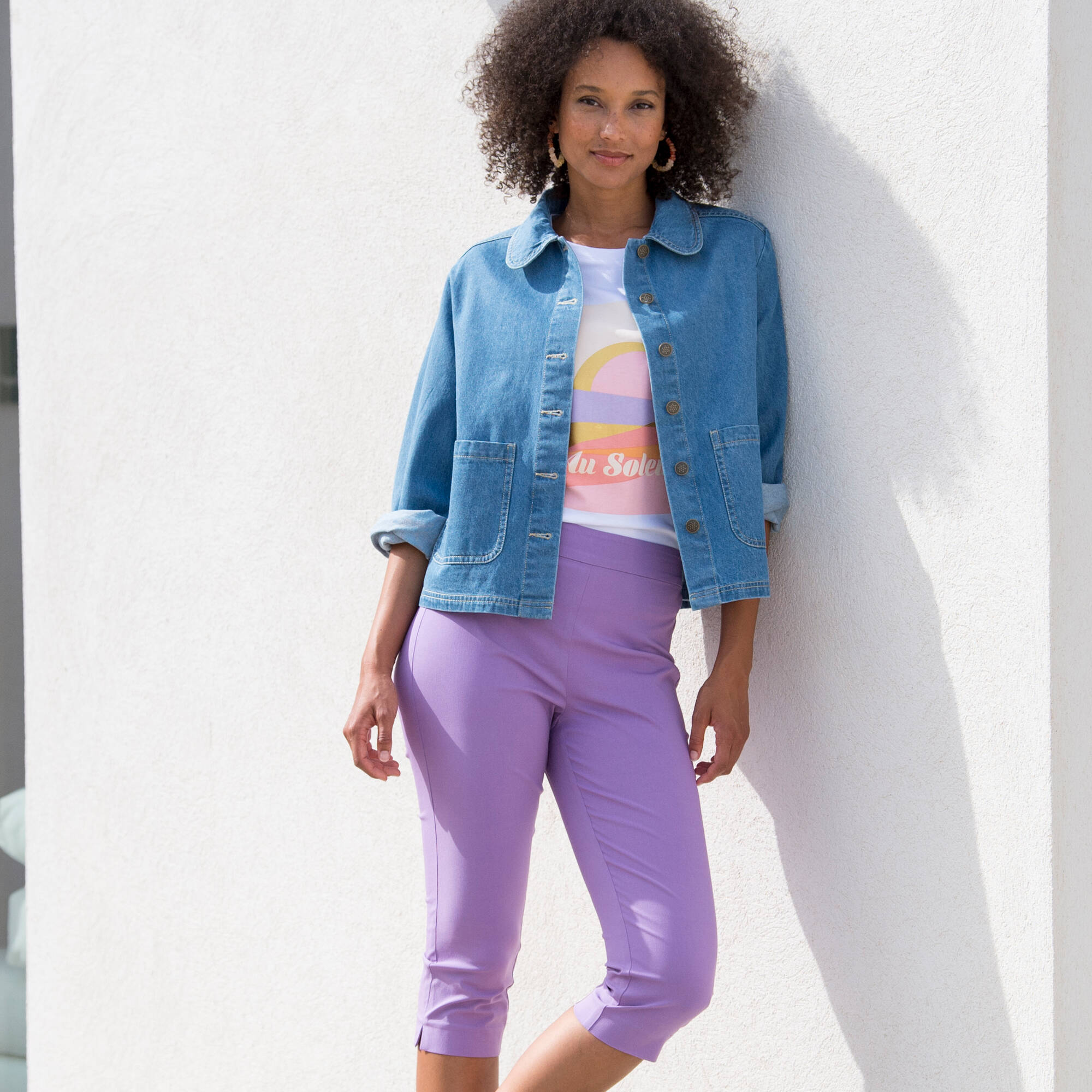 Veste paletot en jean