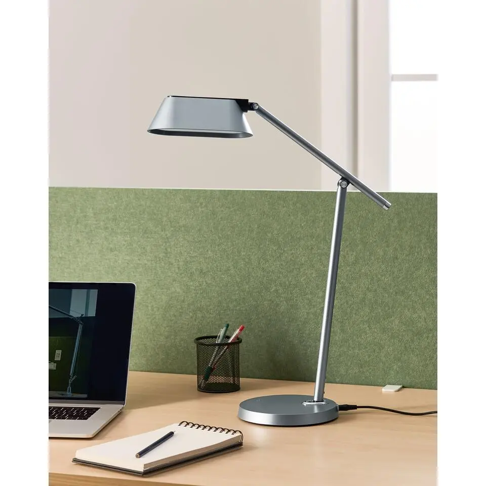 LEONIS - Bureaulamp LED - Grijs - Synthetisch materiaal
