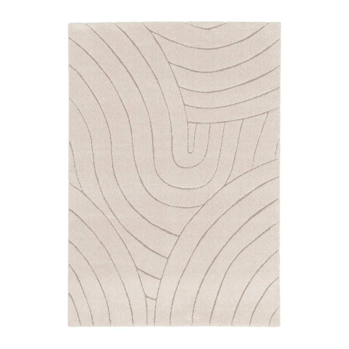 AFK Living vloerkleed Halo - reliëfeffect - beige - 120 x 170 cm