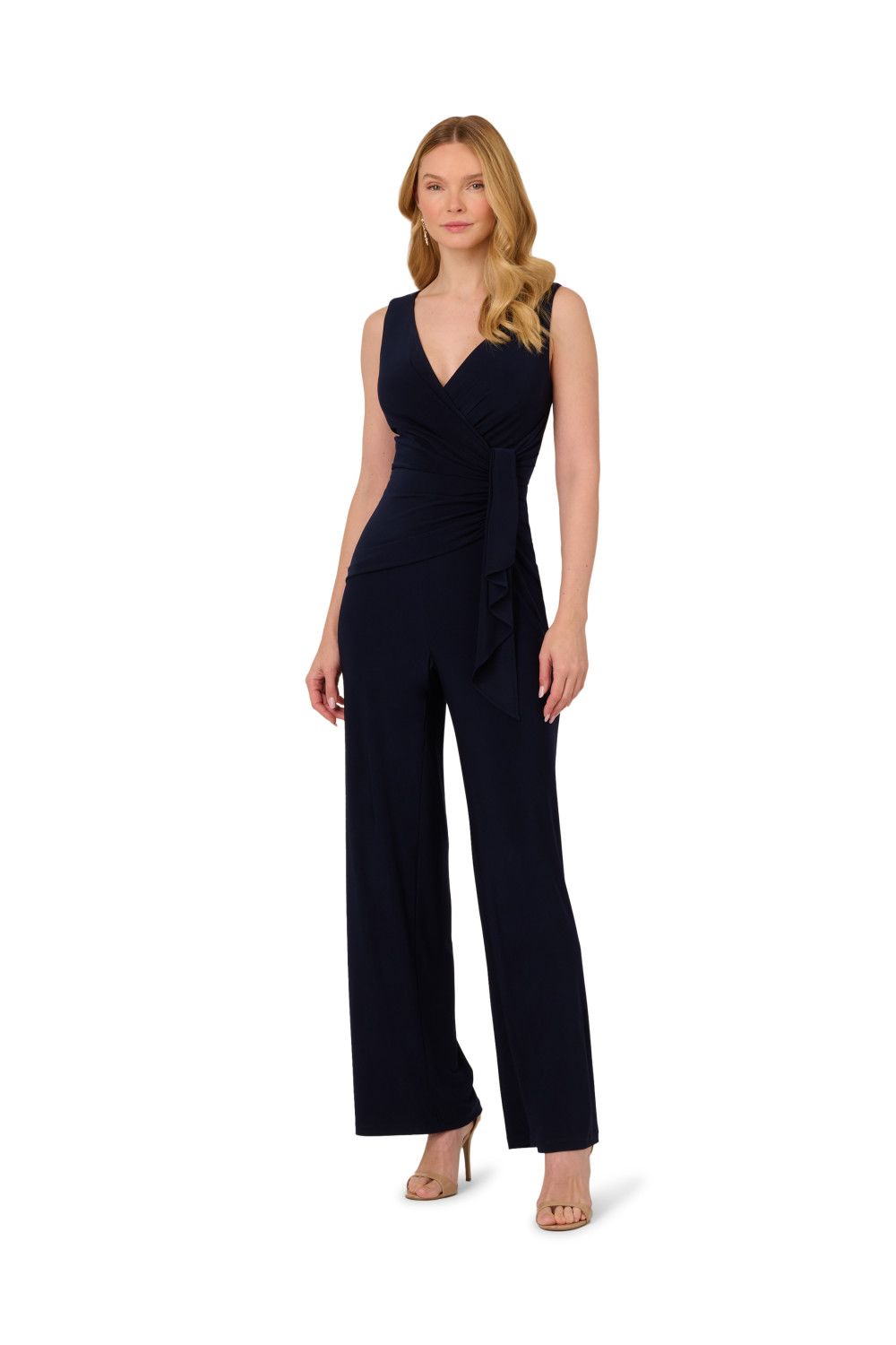 Adrianna Papell Jersey Draped Jumpsuit