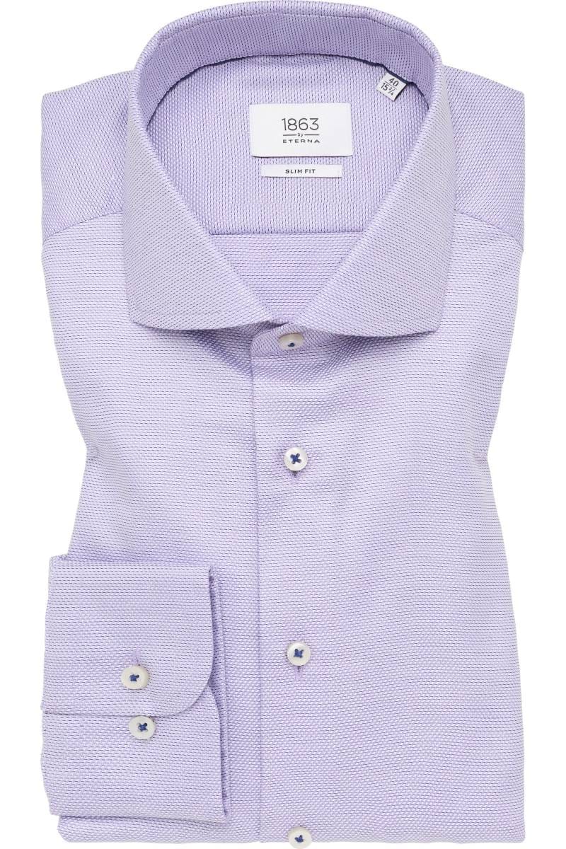 ETERNA 1863 Slim Fit Hemd lila, Strukturiert