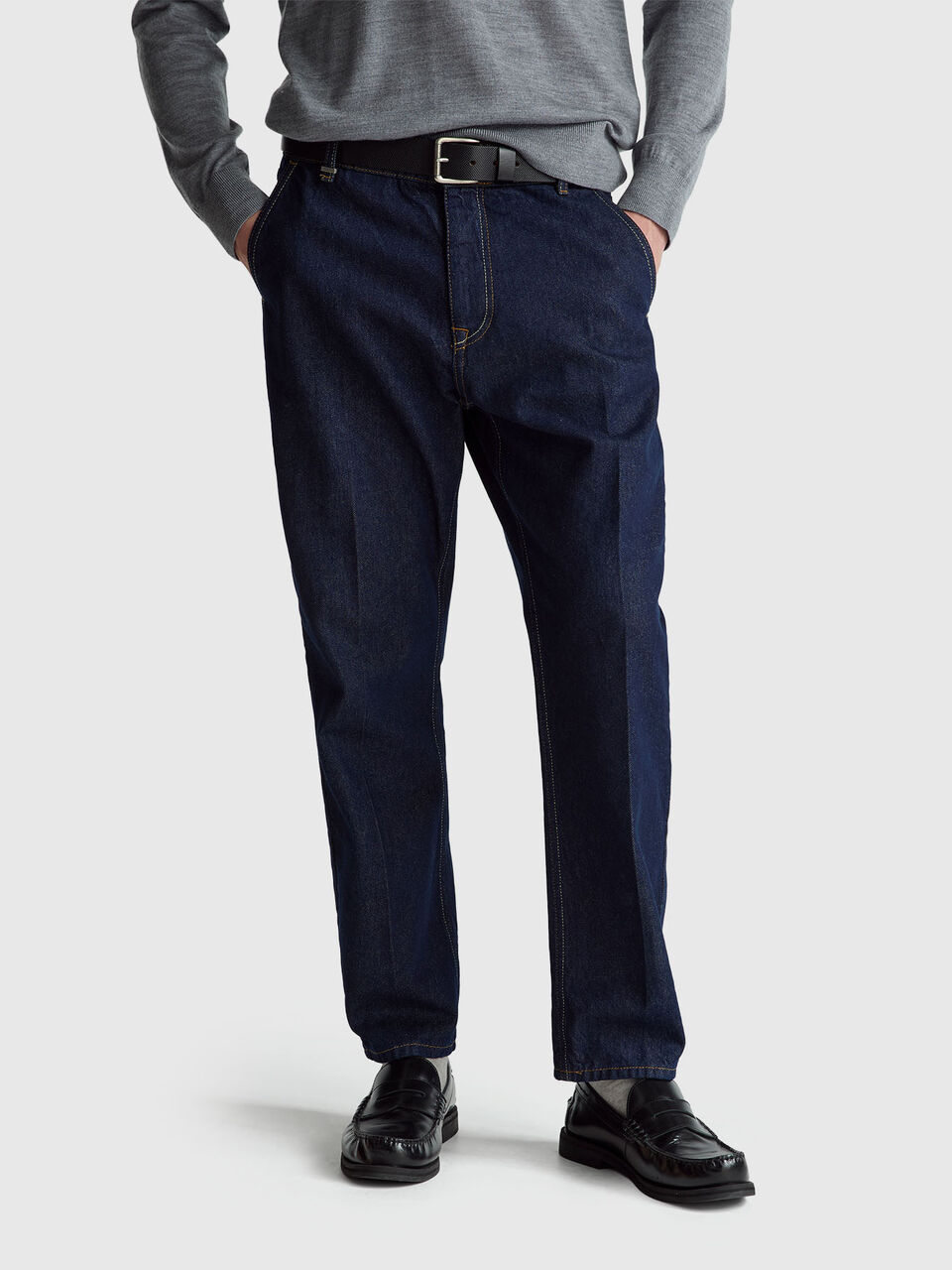 Regular fit denim chinos