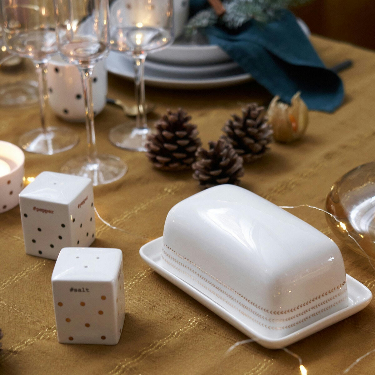 Salière et poivrier en porcelaine KUBLER