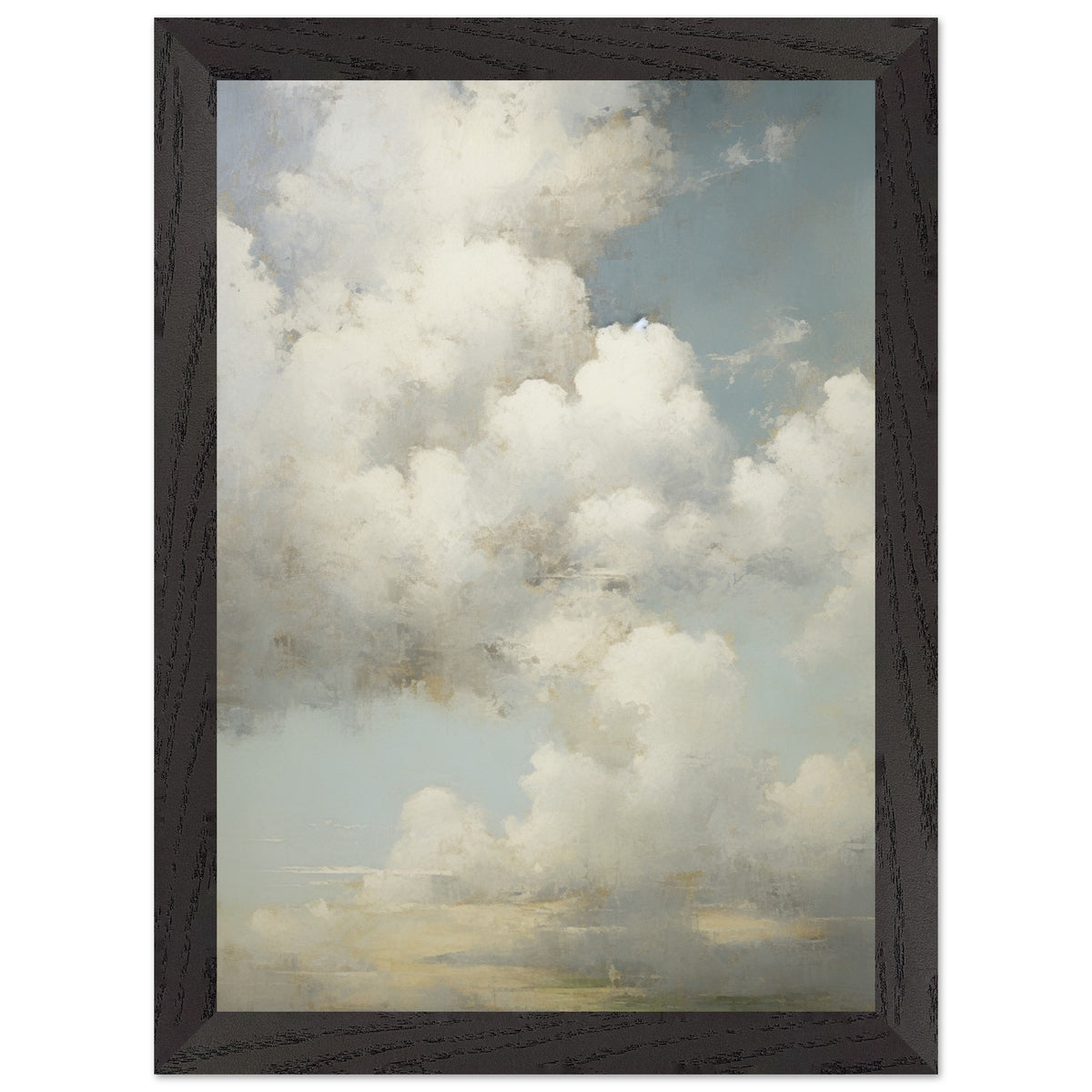 Artfulprints Poster met Lijst The clouds  - A4 21x29.7 cm - Wit