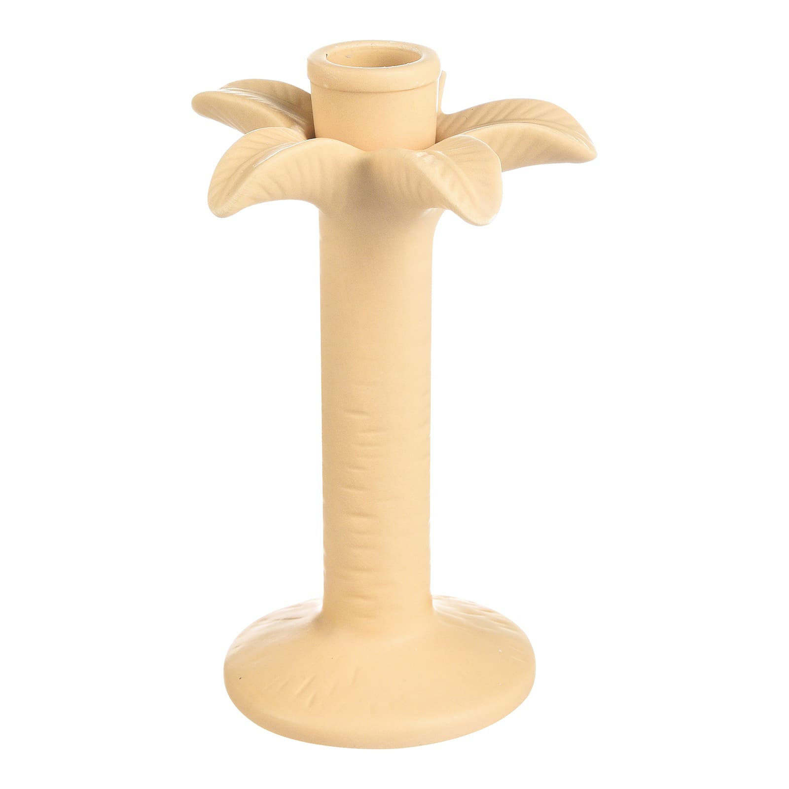 Stabkerzenhalter Palme Beige, ⌀ 10 cm, H 160 mm