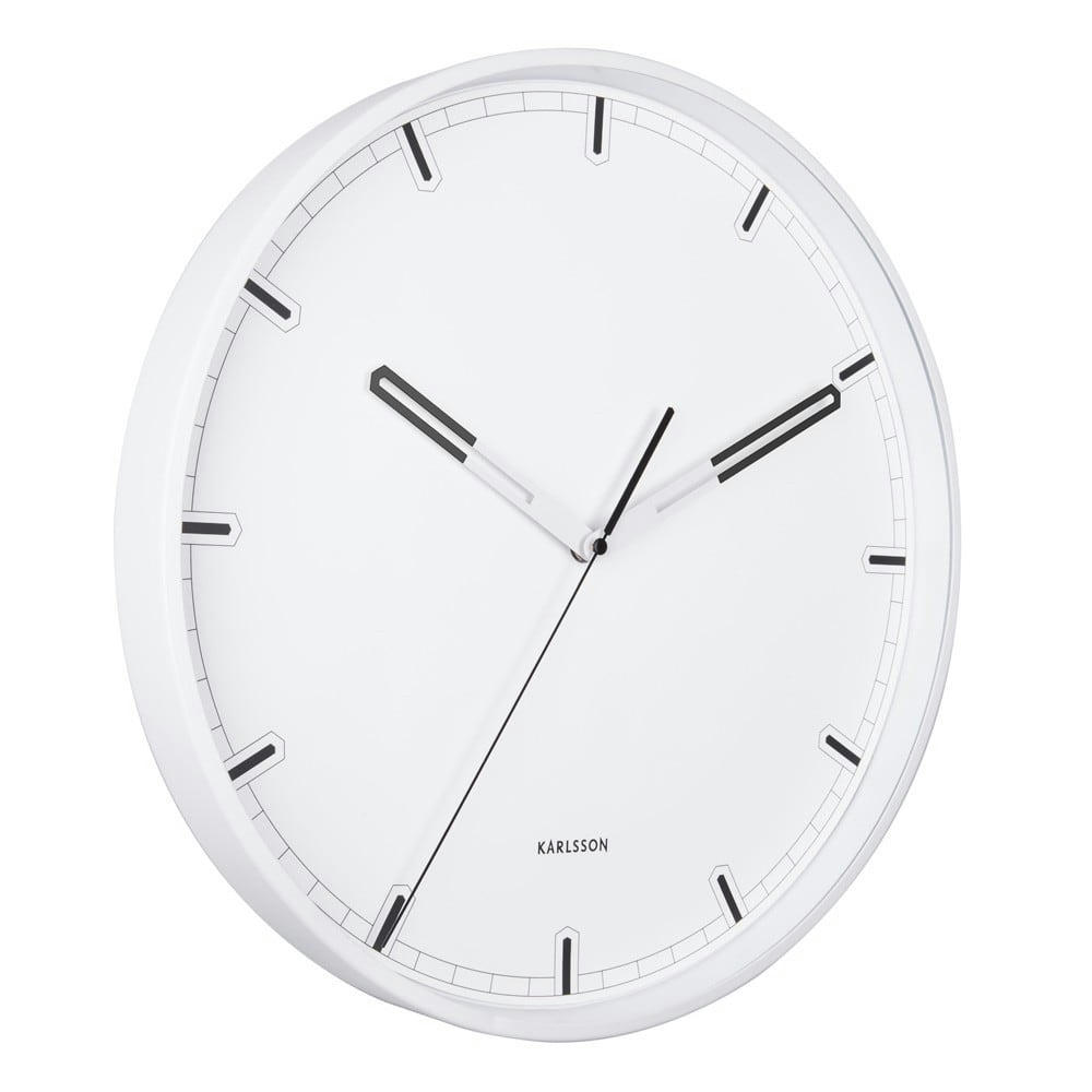 WALL CLOCK - Horloge murale blanche en fer D40