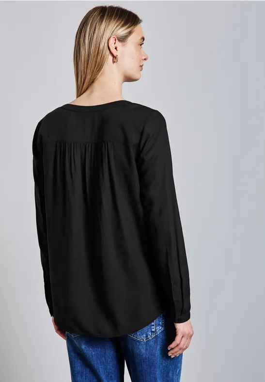 Basic Bluse in Unifarbe