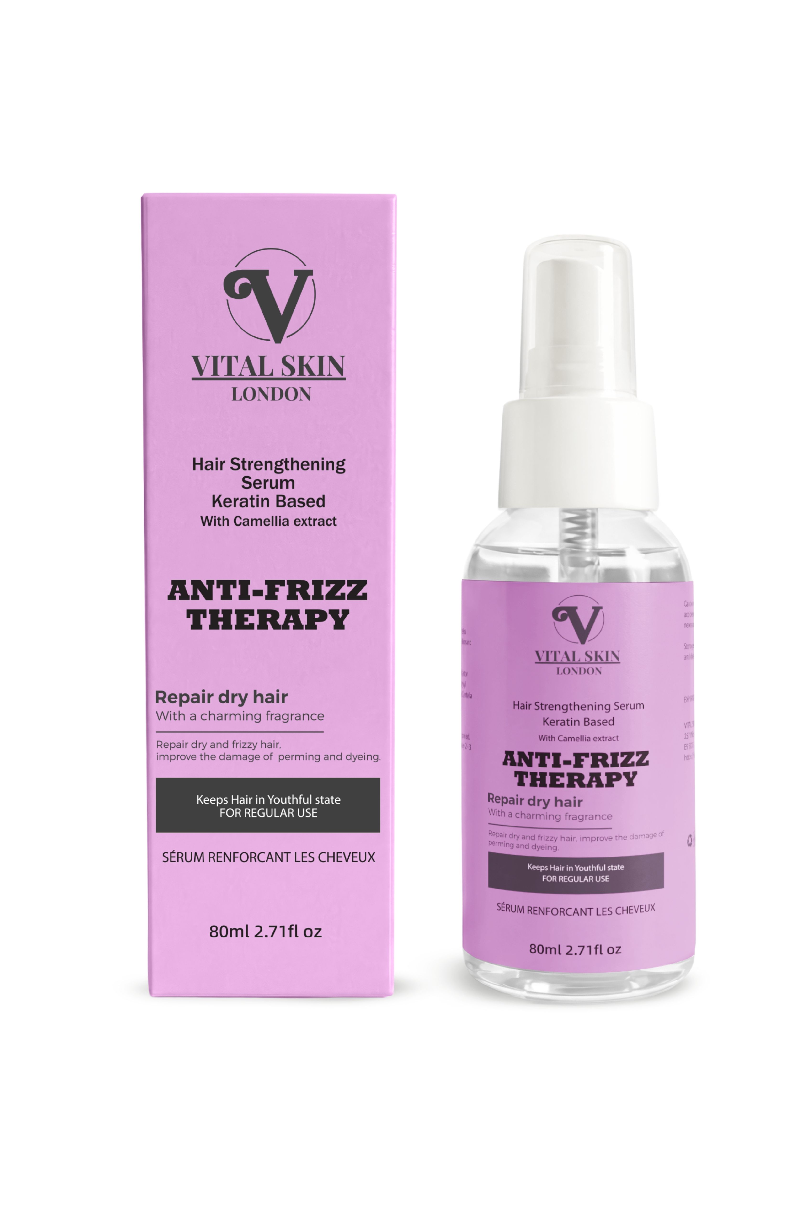 Vital Skin London Hair Strengthening Serum (spray) With Keratin & Camellia extract