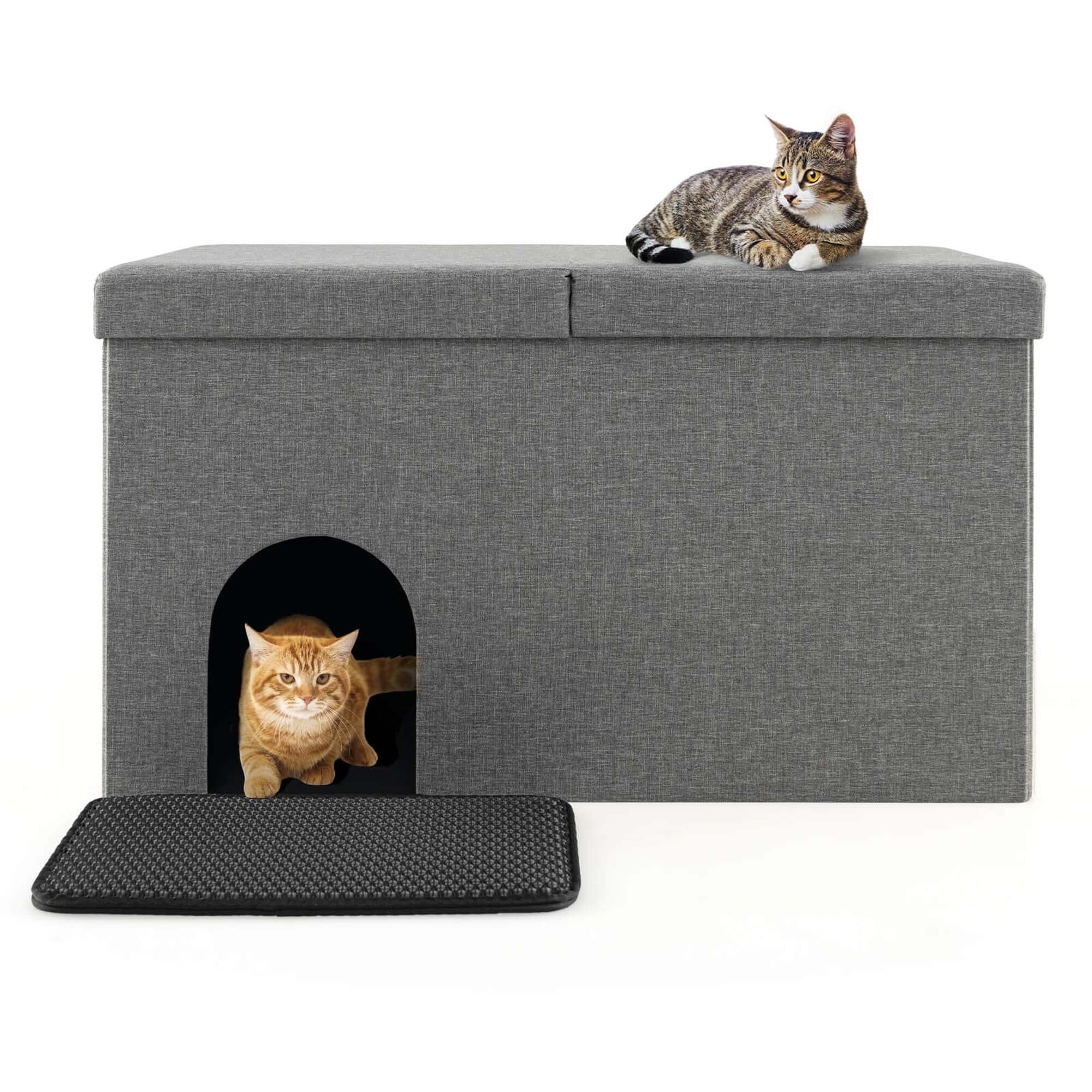 Costway Cat Litter Box Enclosure Hidden Furniture Cat Washroom Shoe - See Details