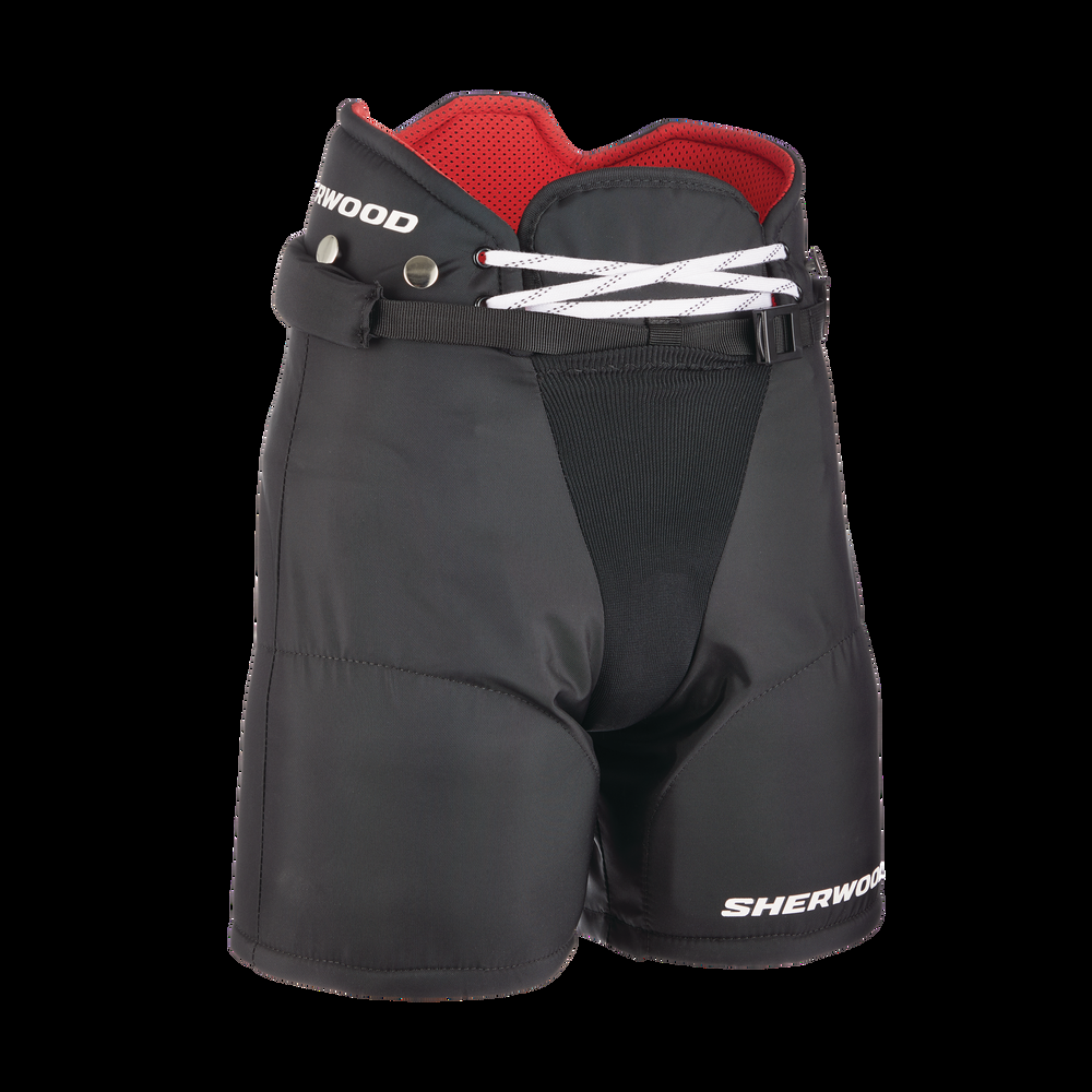Sherwood Rekker M65 Hockey Pants, Youth, Black/Red, Assorted Sizes