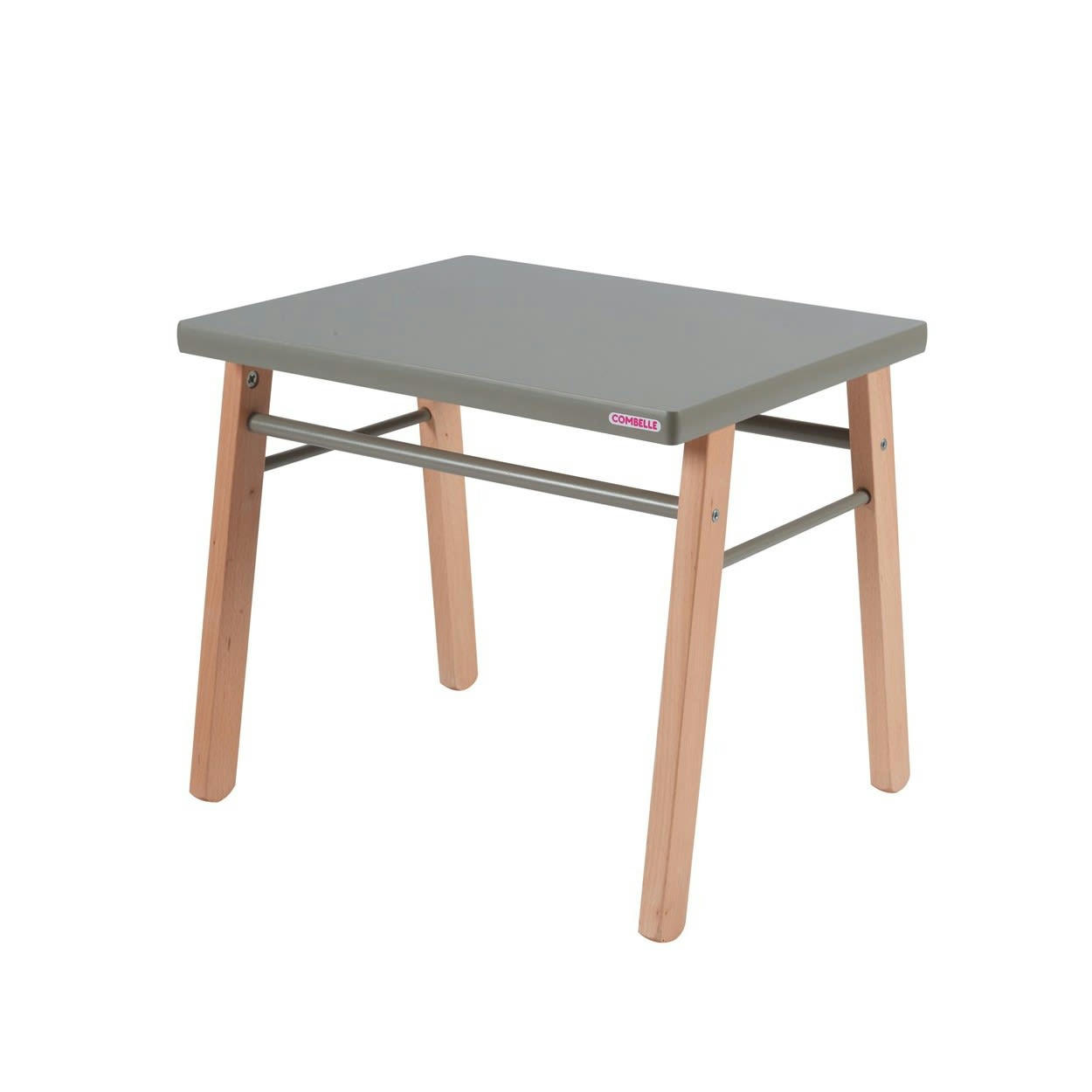GABRIEL - Bureau enfant en bois coloris naturel et gris clair 50x43x40cm