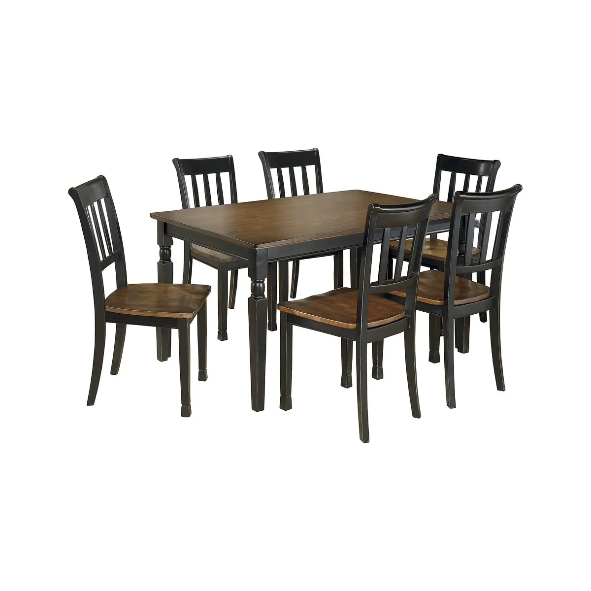 Signature Design by Ashley Owingsville Black/Brown 7-Piece Dining Package