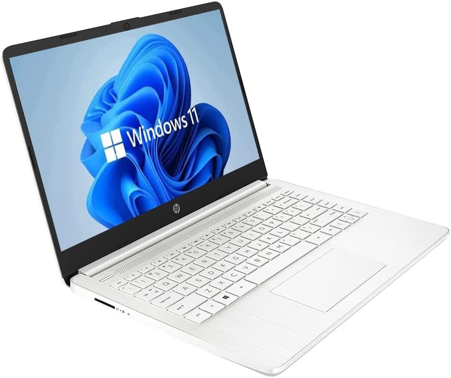 HP 14 HD Laptop, Windows 11, Intel Celeron Dual-Core Processor Up to 2.60GHz, 4GB RAM, 64GB SSD, Webcam(Renewed)