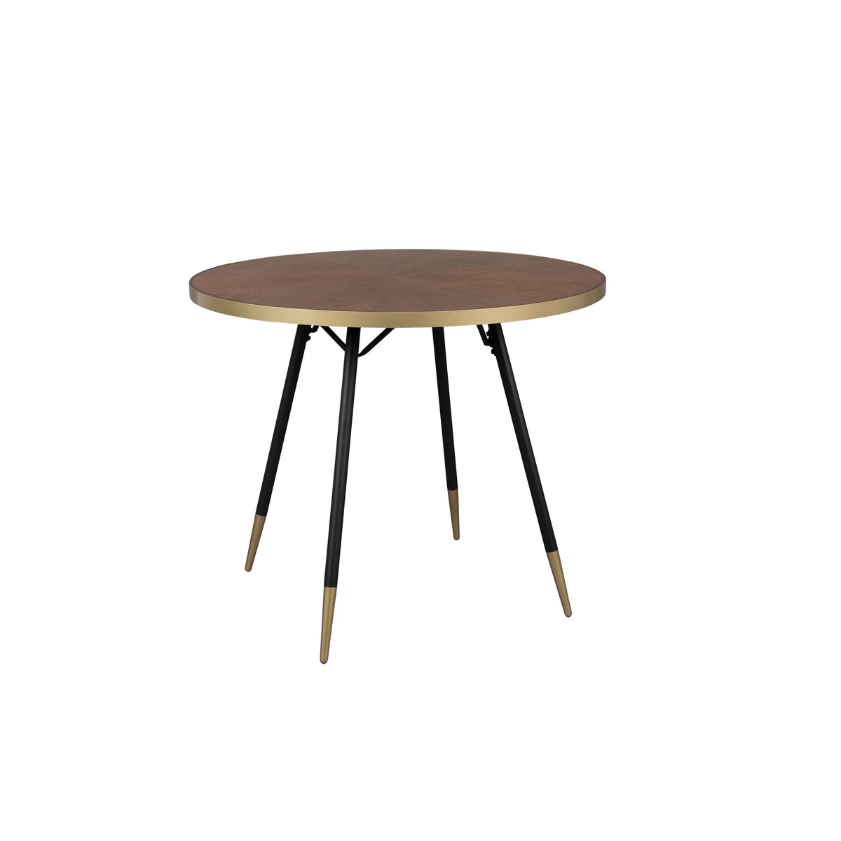 Housecraft Living Denise Eettafel Rond 91 cm Hout Bruin/ Goud