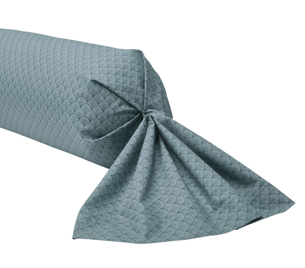 CAMILLE - Taie de traversin en bambou émeraude 85x185