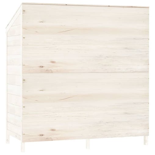 NNEVL Garden Shed White 102x52x112 cm Solid Wood Fir