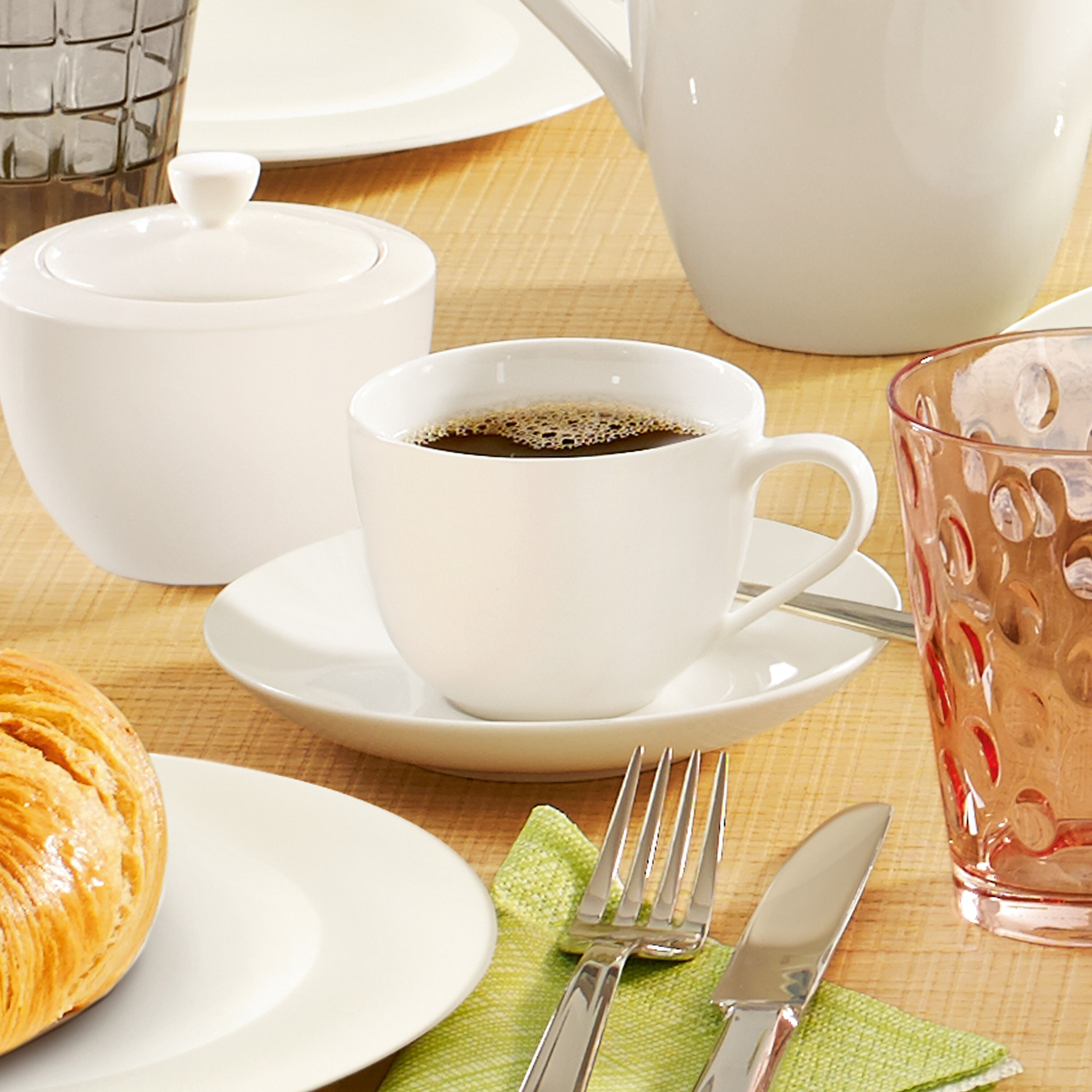 For Me Coffee cup - White, 5.5 oz, Premium Porcelain