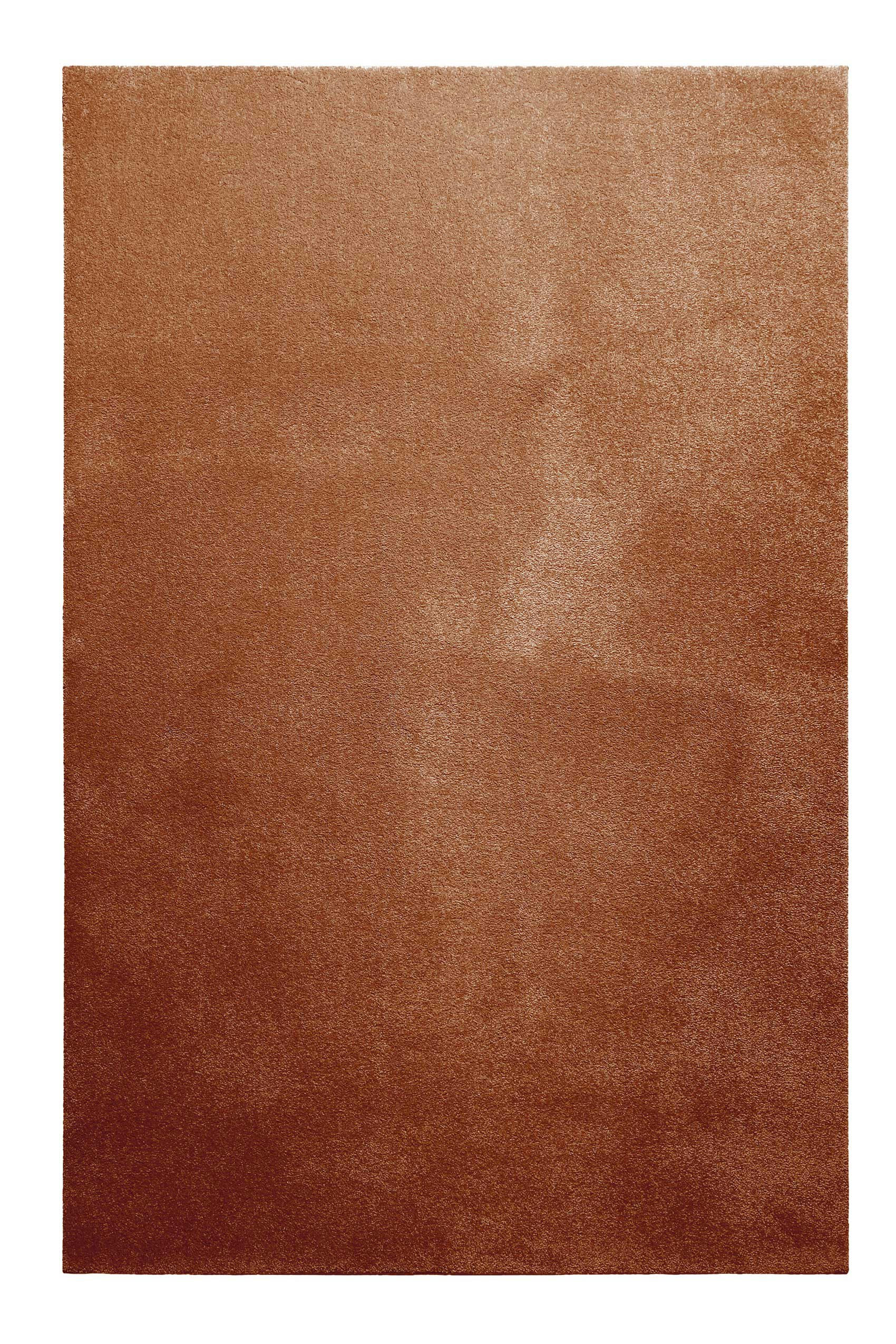 VENICE - Tapis tissé velours ras brique uni 133x190