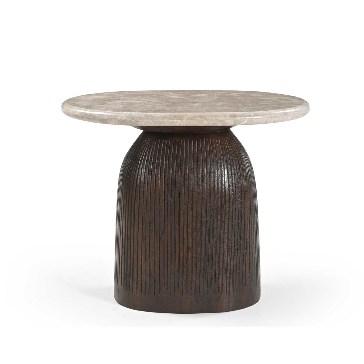 Starfurn Bijzettafel Noel - Ovaal Hout/Marmer - 60x45x50cm
