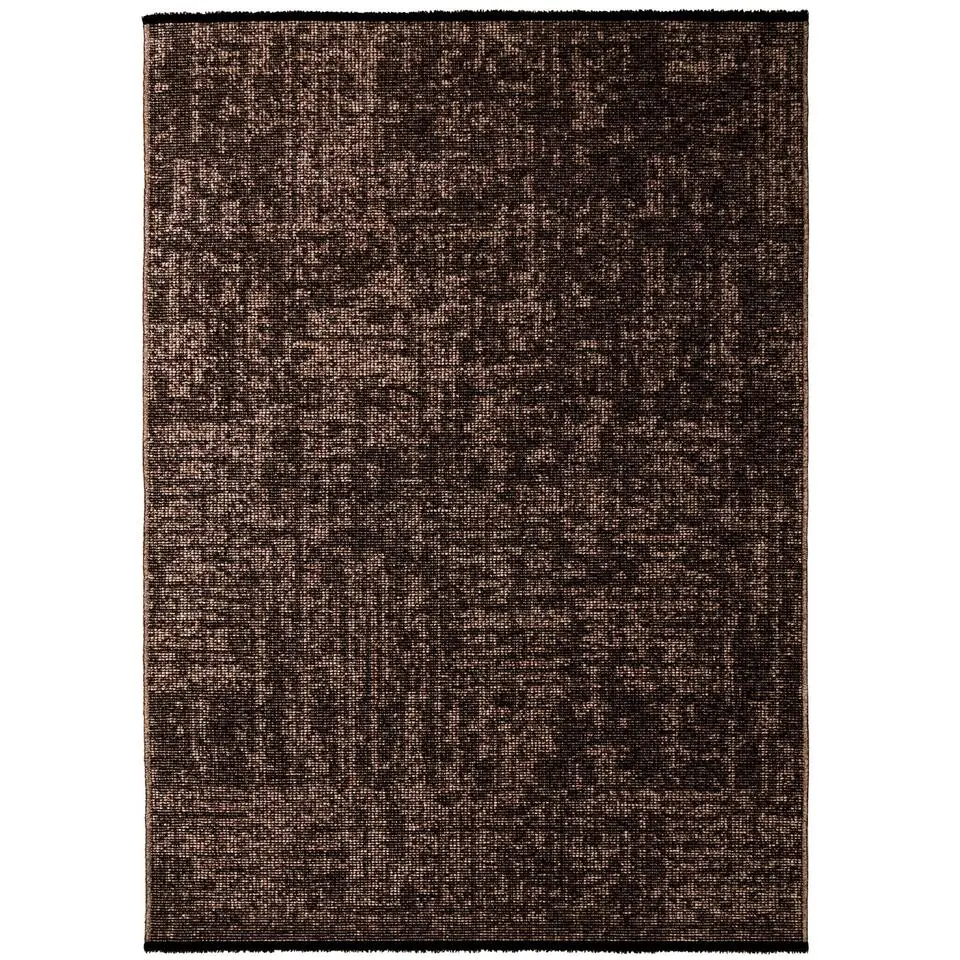 SPACE Vloerkleed - Laagpolig Effen Velours - Bruin 240x340 cm - Modern Woonkamer
