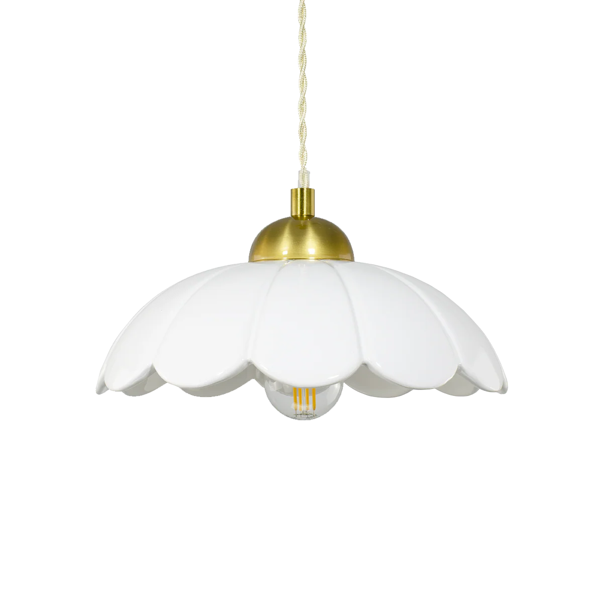 Suspension CLARIS coloris blanc 11,5 x 23 cm