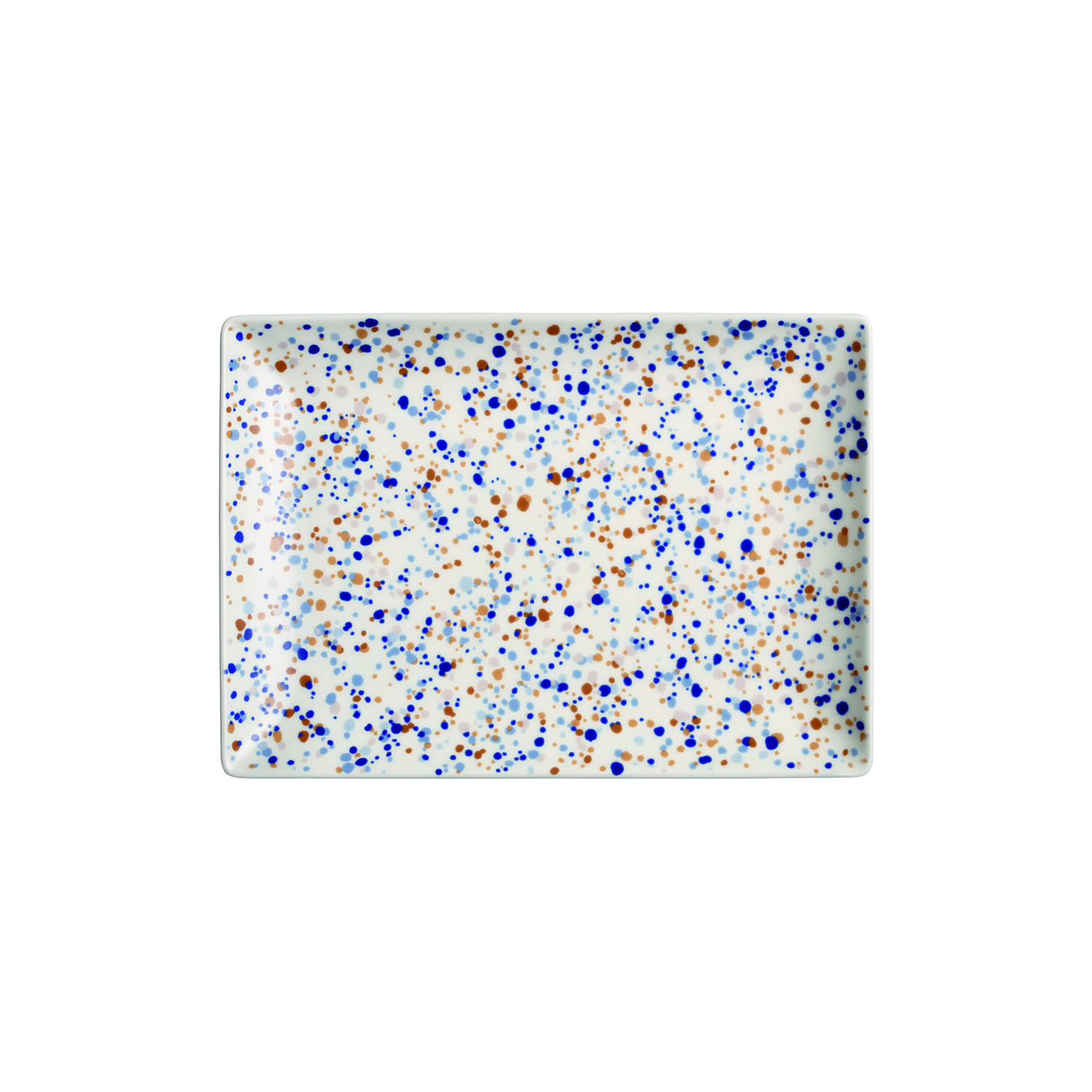 Helle A4 tallerken, blue-brown