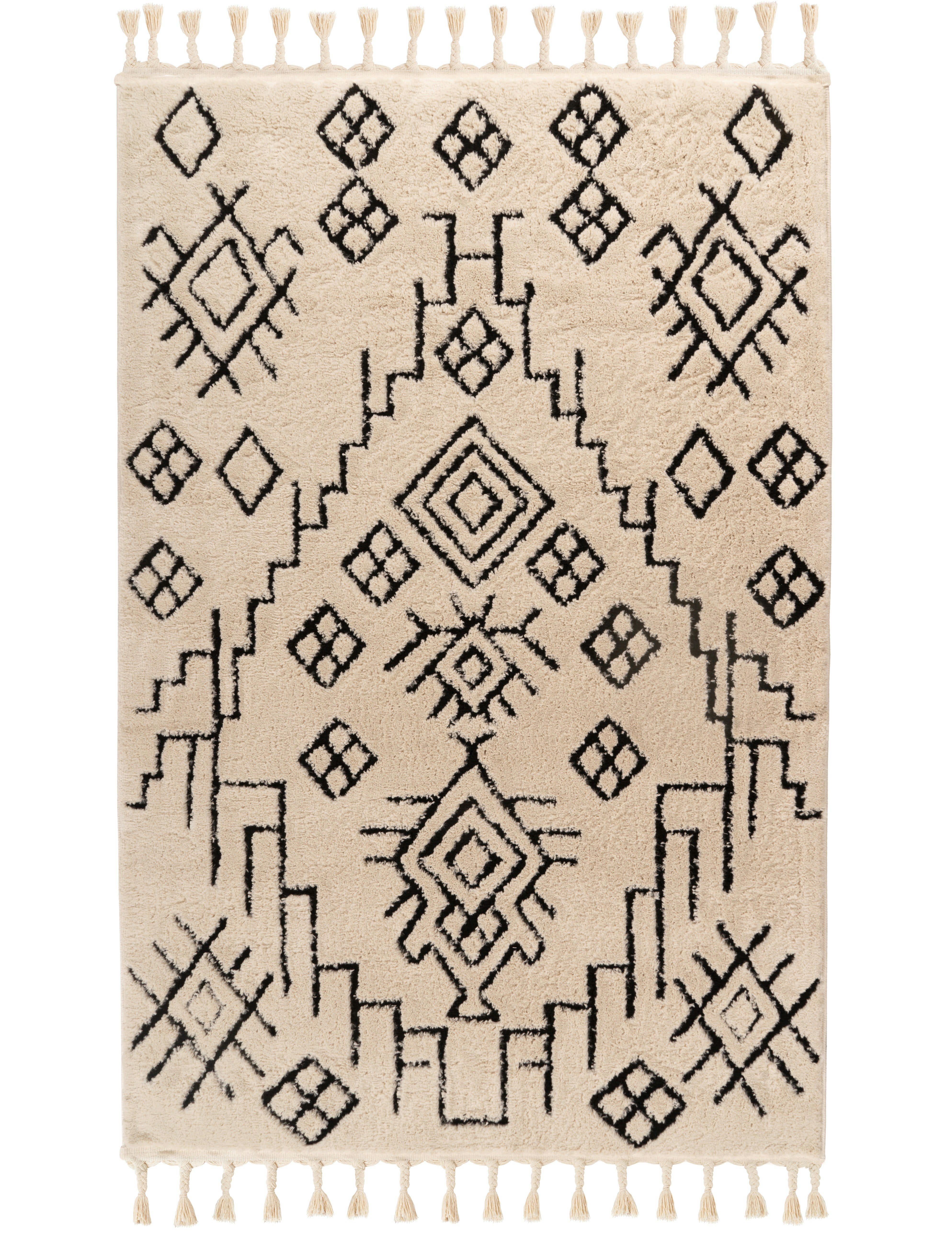 FELIX - Tapis de salon en polypropylène noir 160x230 cm