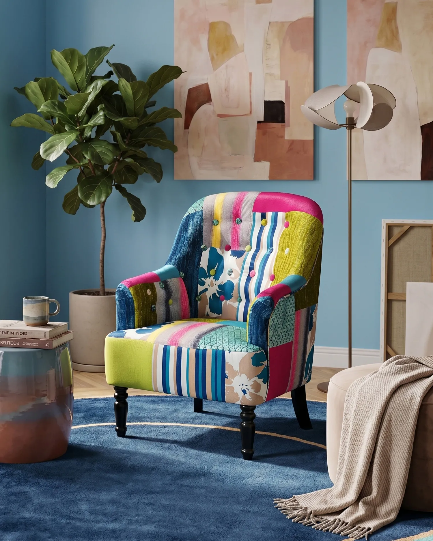 Armchair MANDAL Fabric Multicolour