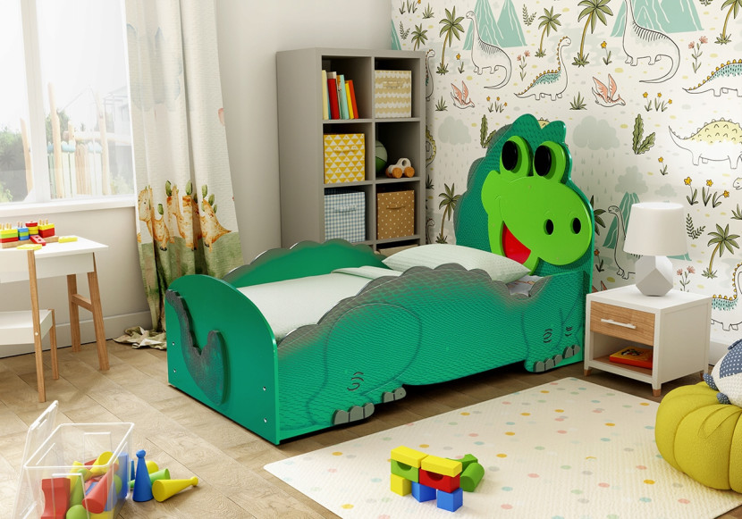 Łóżeczko dzieciece w kształcie Dino małe