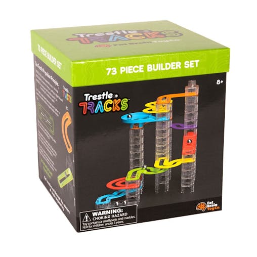 Fat Brain Toy Co 73pc Trestle Tracks Marble Run Builder Set Kids Toy 8y  FA313-2