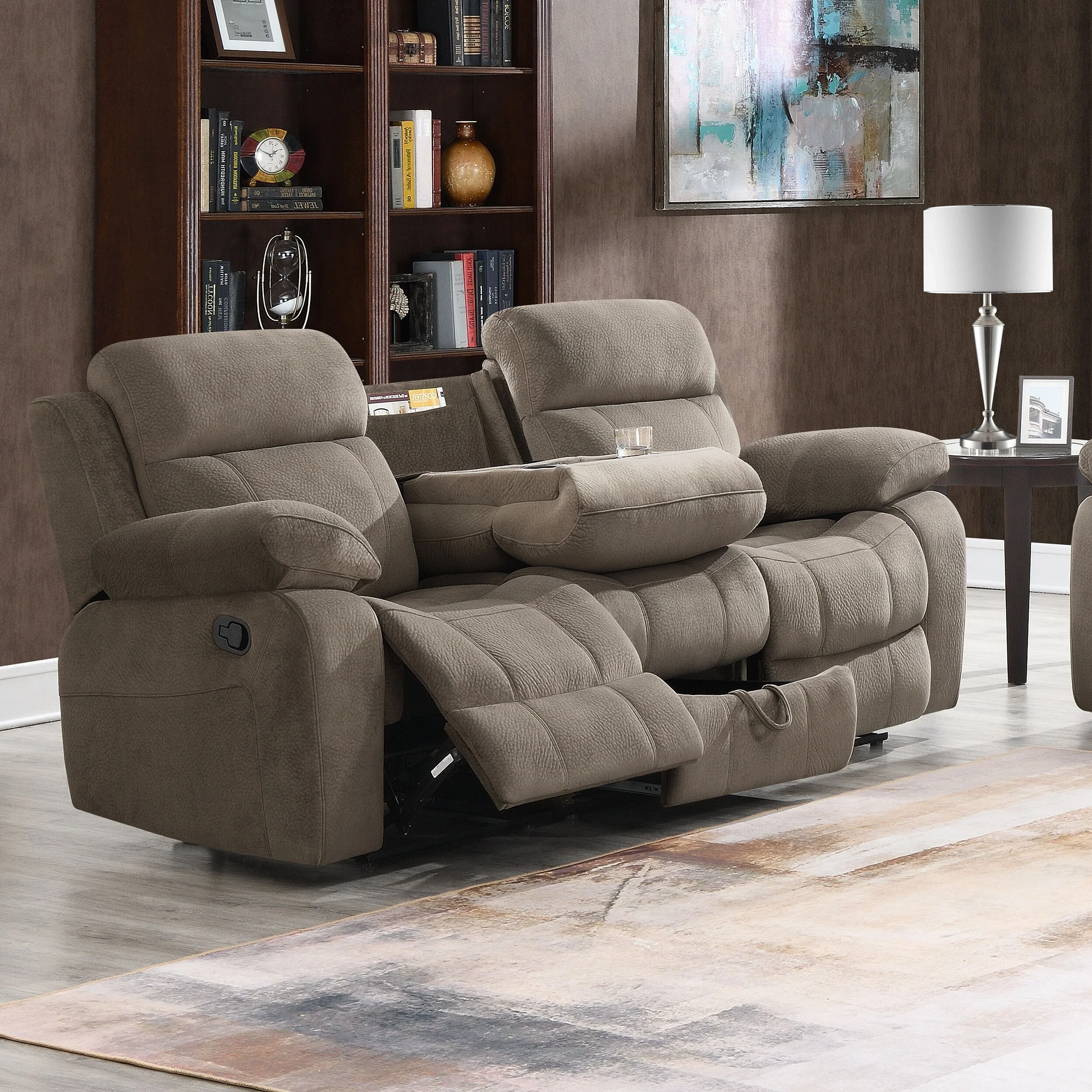 Myleene Mocha Motion Sofa with Drop-down Table