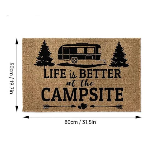 NNETM "Life Is Better At The Campsite RV Doormat - 19.7x31.5in (50x80cm)