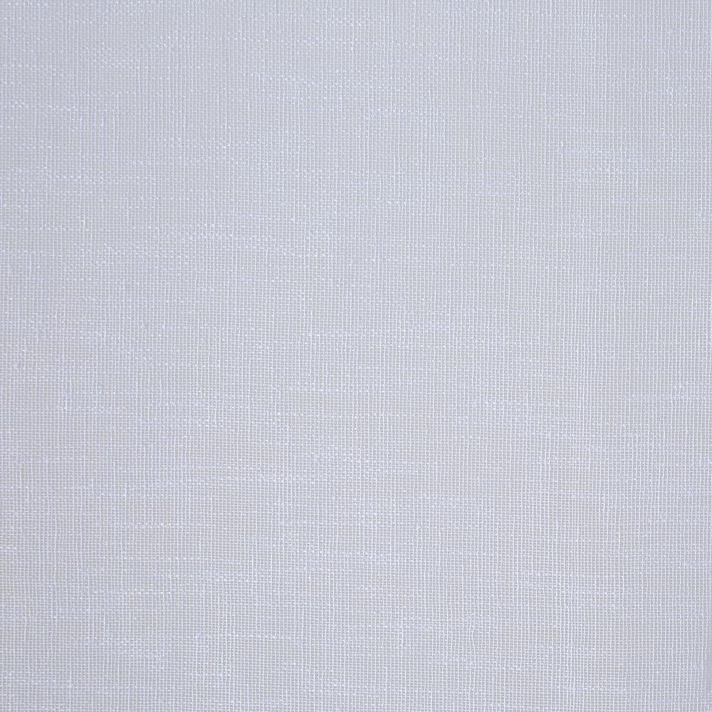 Vitrage passe tringle finition pointe effet lin uni blanc 60x90 cm x2