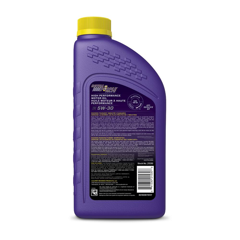 Royal Purple High Performance 5W30 Synthetic Engine/Motor Oil, 946-mL