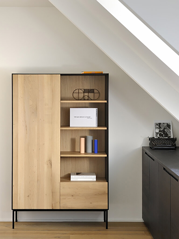 Armoire bird 1 porte 1 tiroir - ethnicraft chene clair