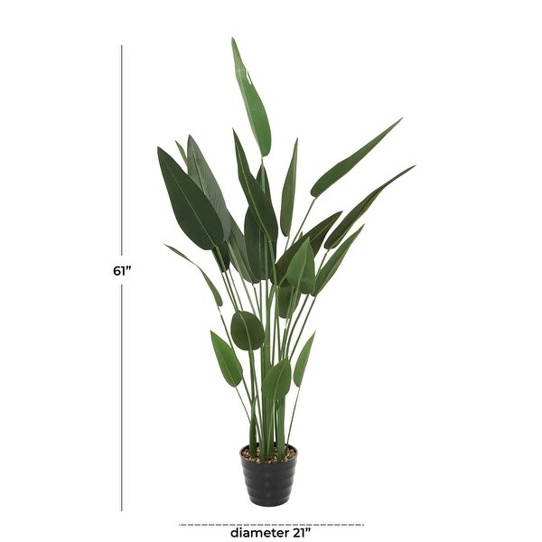 Green PVC Contemporary Artificial Tree - 21 x 21 x 61