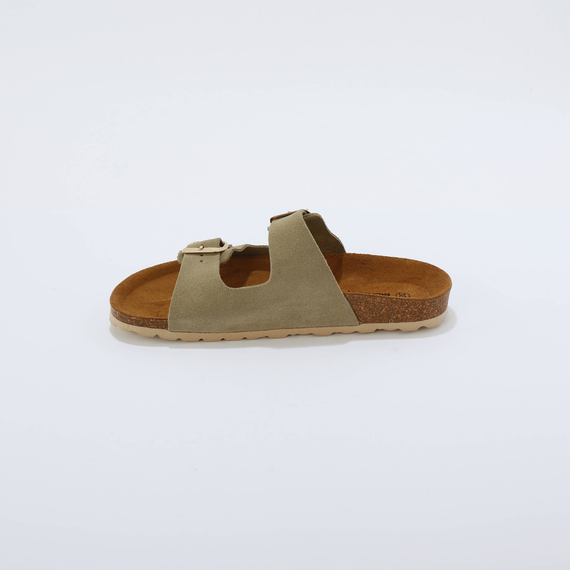 Mules en cuir 2 boucles réglables